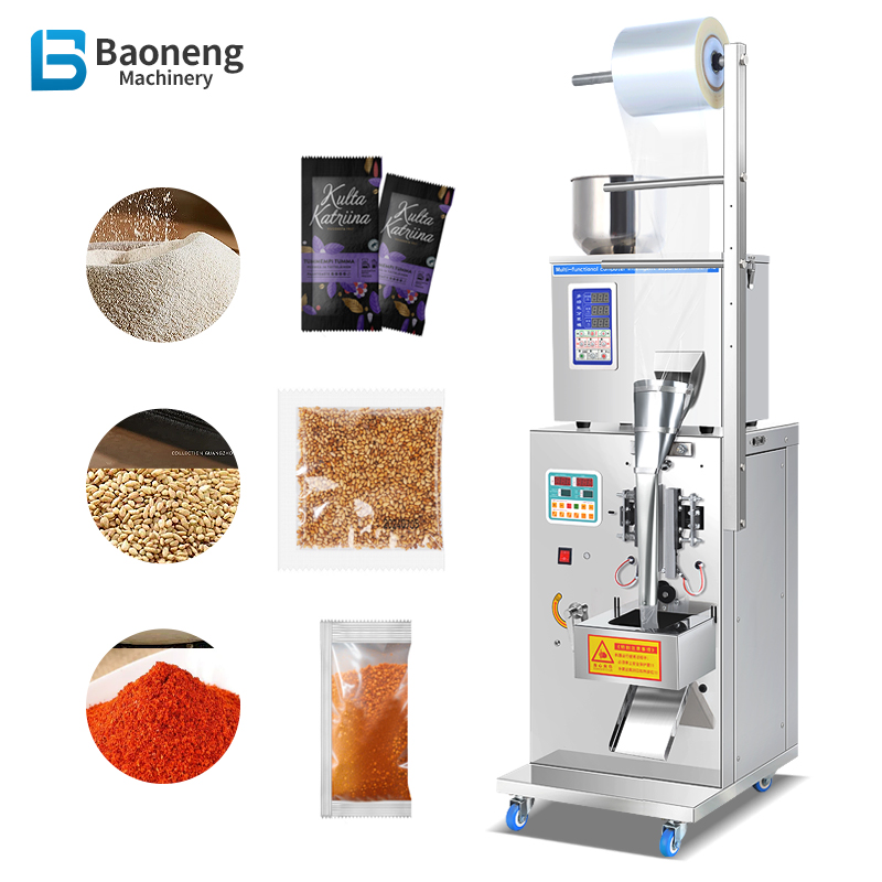 Hot Selling Fully Automatic Food Machinery for Sealing Filling Paper Bags for Sugar Pepper Other Foods Plastic Pouch Film Foil
