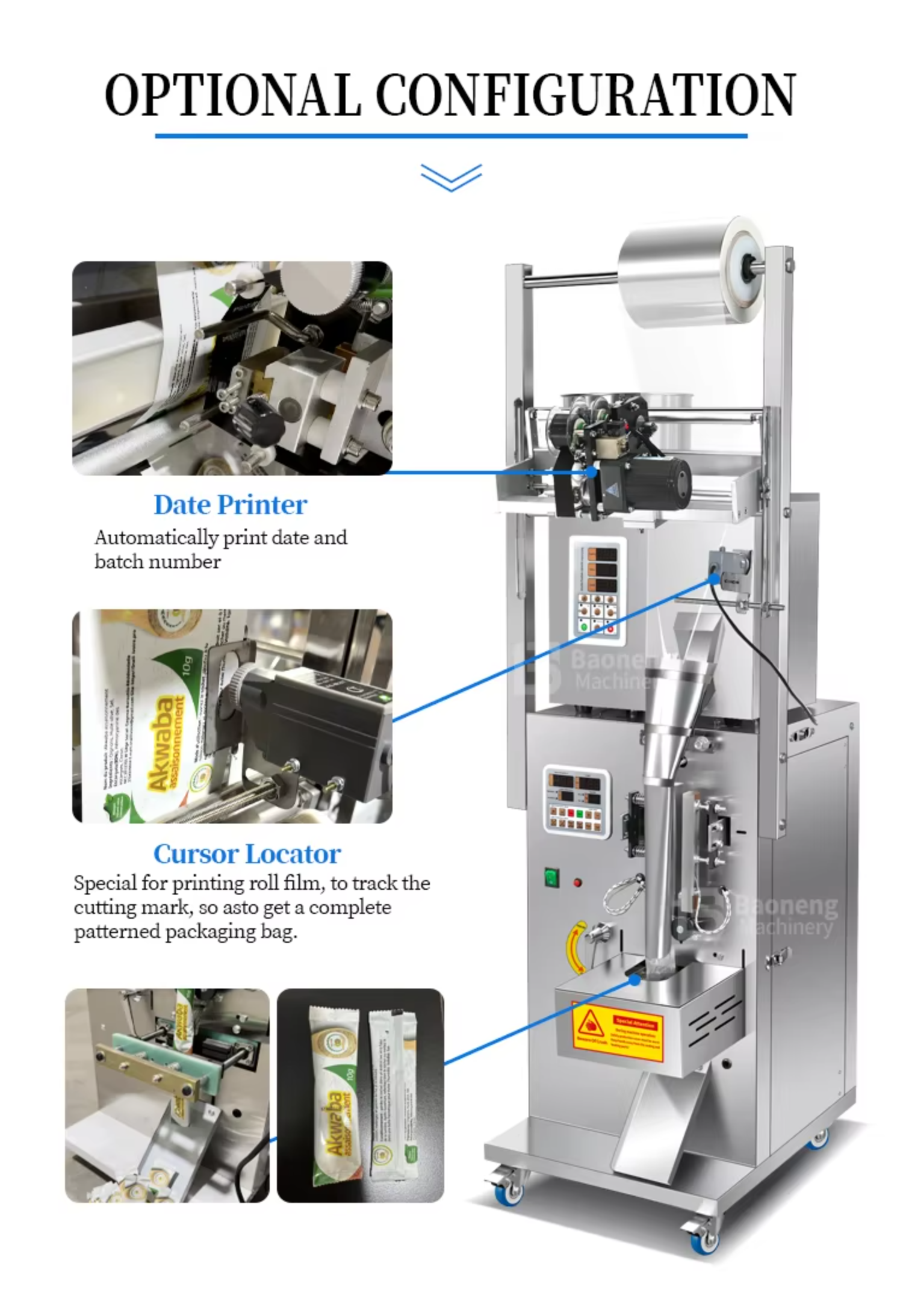 Automatic Tea Bag Packaging Machine Packing Machine Coffee Beans With Roll Film Filling and Sealing