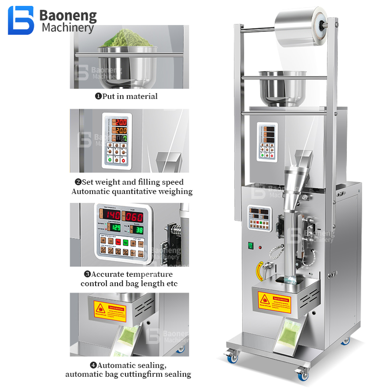 Automatic Tea Bag Packaging Machine Packing Machine  Coffee Beans With Roll Film Filling and Sealing