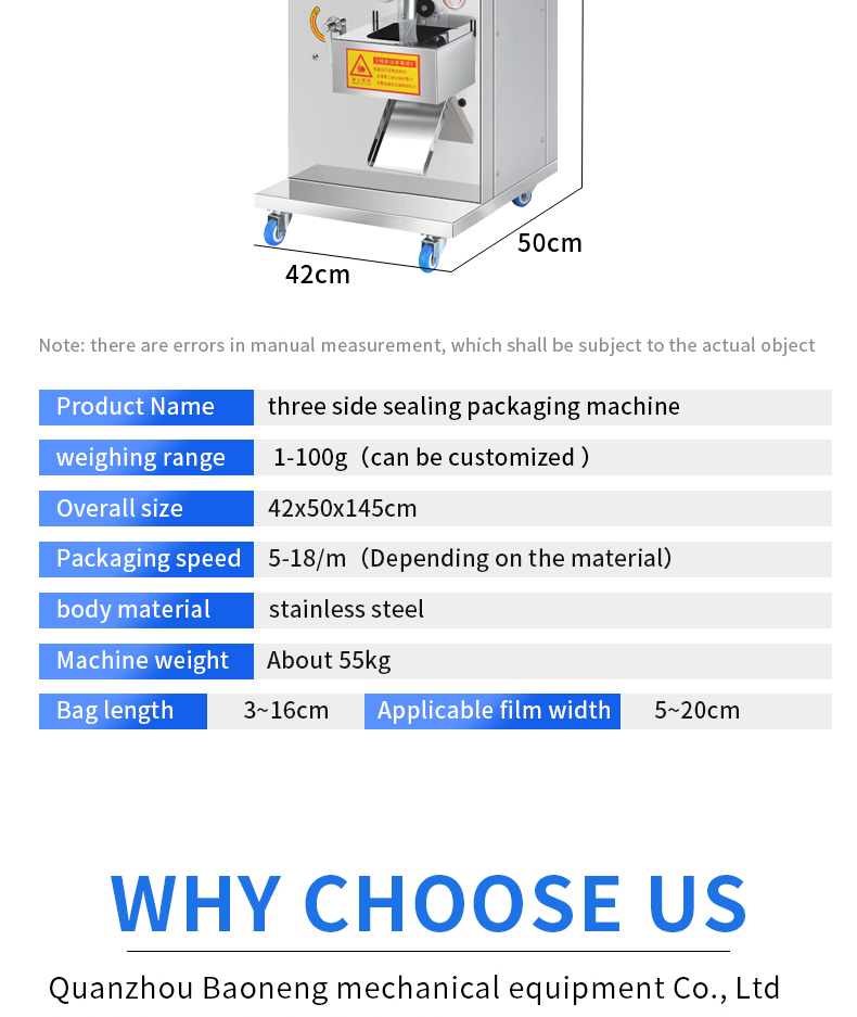Automatic Food Nuts Filling Confectionery Packaging Milk Powder Spices Pouch Packing Machine