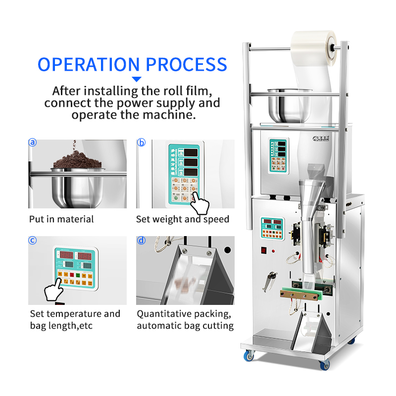 Multi-Function Automatic Powder Filling Machine for Film Plastic Paper Bags Paprika Spice Coffee Tea Bag Sugar Sachet Vertical