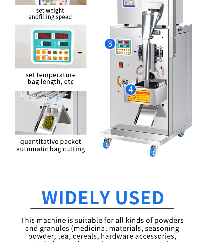 Automatic Food Nuts Filling Confectionery Packaging Milk Powder Spices Pouch Packing Machine