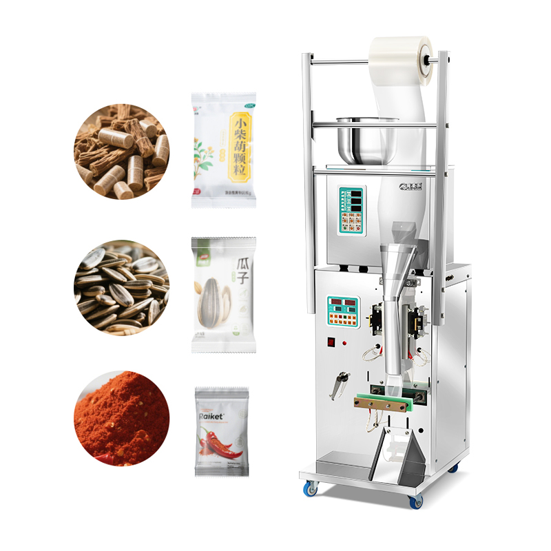 100g Multi-function Granule Packing Machine Automatic Coffee Bean Dry Spicy Nuts Tea Grain Bag Film Powder Filling Machine